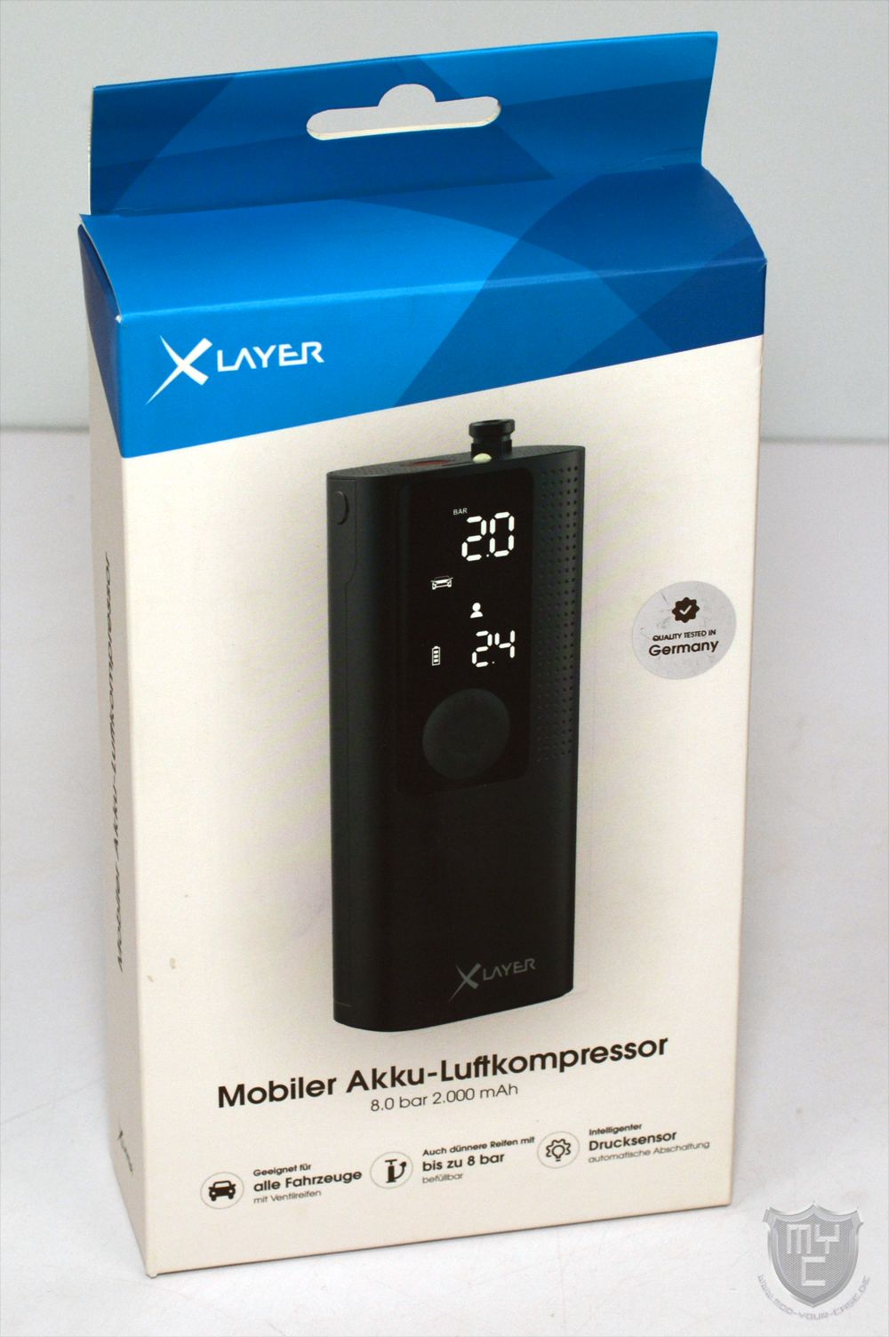 Xlayer – Mobiler Akku-Luftkompressor mit bis zu 8.0 bar Luftdruck